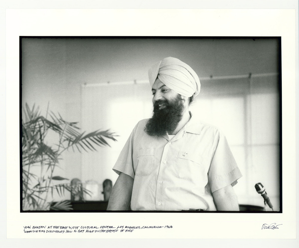 Yogi Bhajan in 1969 at the East West Cultural Center