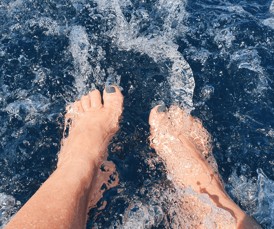 feet in water