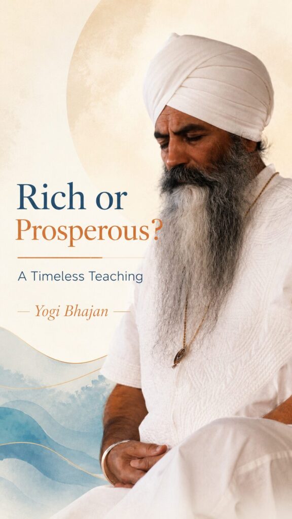 You Can Be Rich, But Not Prosperous | A Yogi Bhajan Teaching