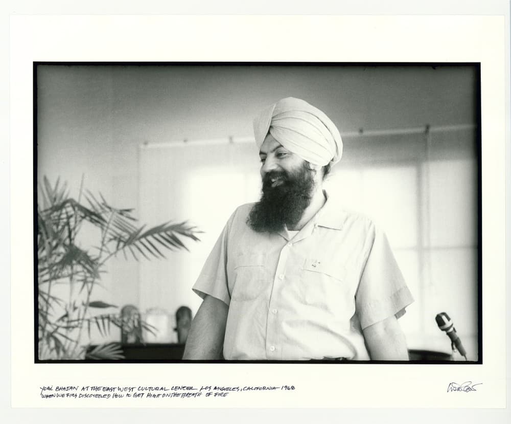 Yogi Bhajan at the East West Cultural Center in Los Angeles