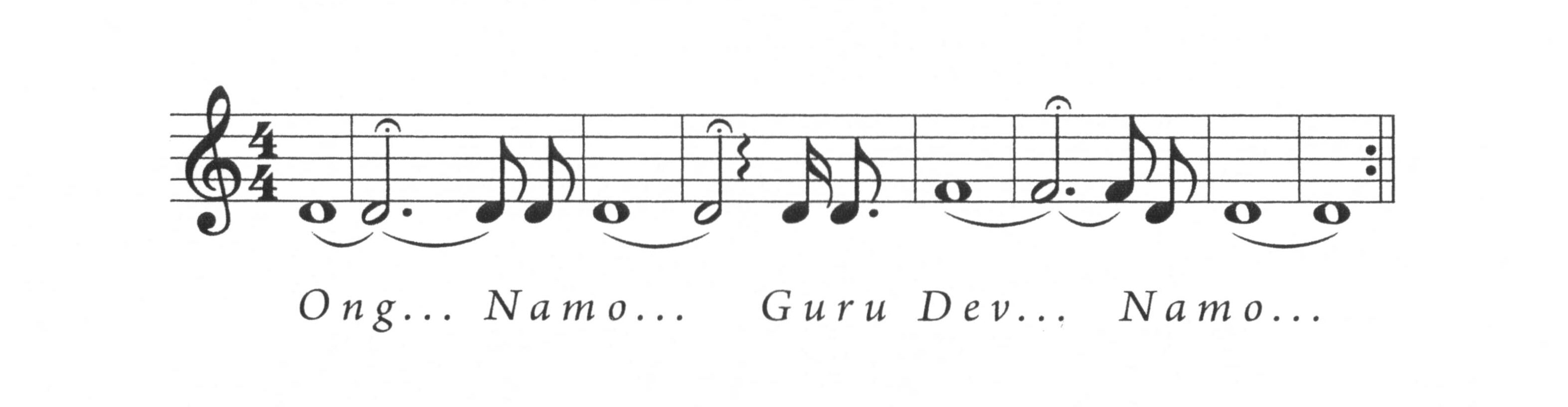 Ong Namo Guru Dev Namo Musical Scale