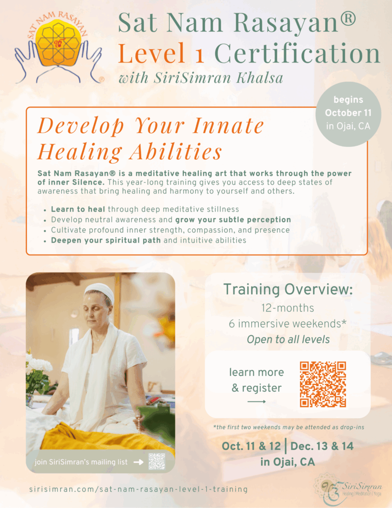 Sat Nam Rasayan Level 1 Training | Ojai, California
