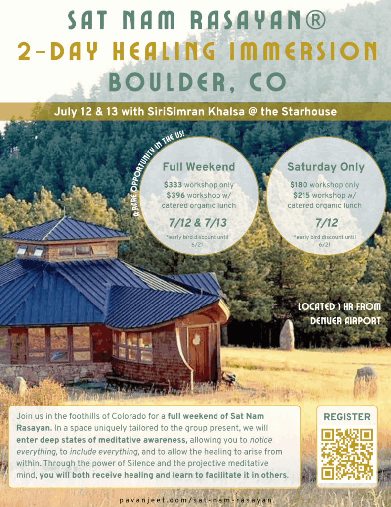 Sat Nam Rasayan 2-Day Healing Immersion in Boulder, Colorado