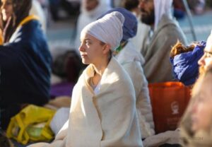 Woman at summer solstice