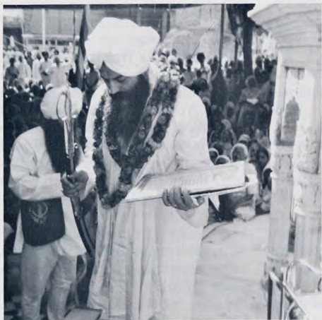 Siri Singh Sahib at the Akal Takht in 1971 when he received his title