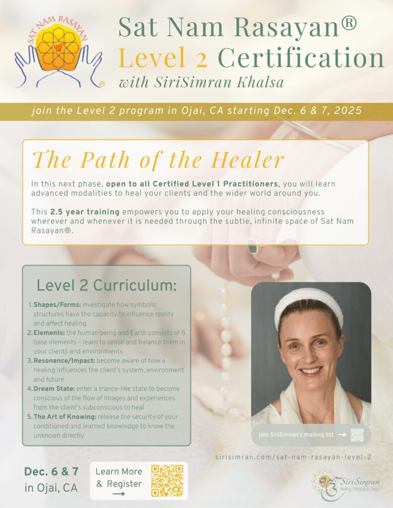 Sat Nam Rasayan Level 2 Training | Ojai, CA