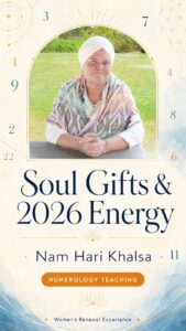 Nam Hari Khalsa teaching Soul Gifts and 2026 Energy through Kundalini Yoga numerology.